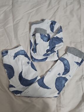 Burt's Bees Pajama  Blue Moon Print Size 6